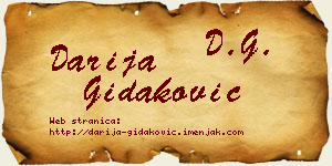 Darija Gidaković vizit kartica